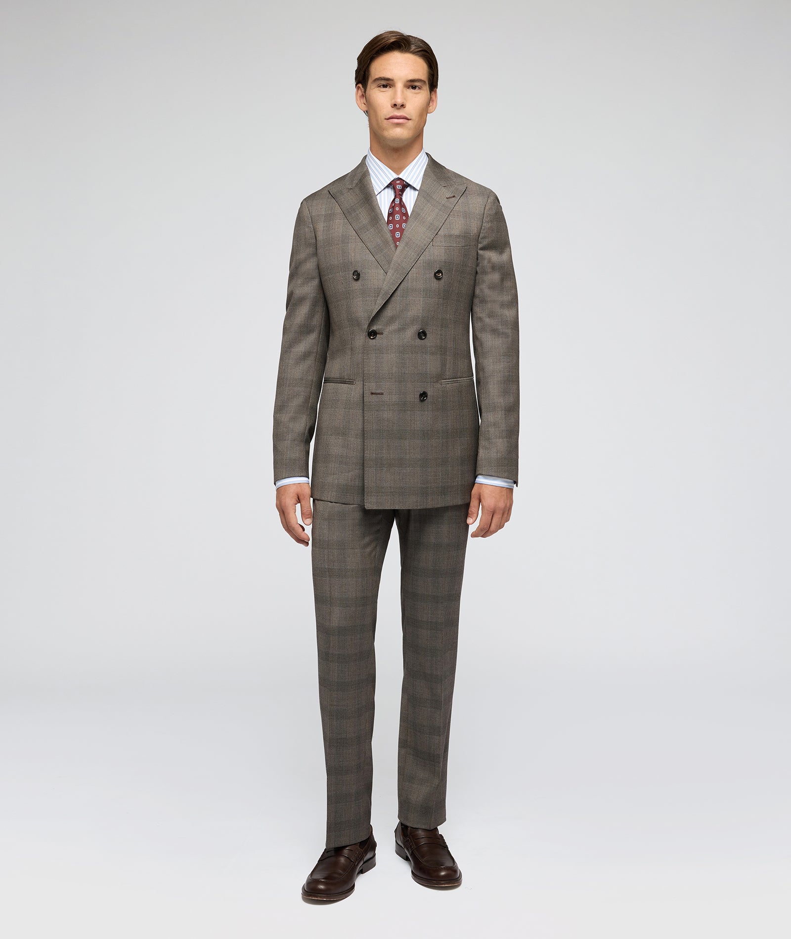 Gunmetal Grey And Light Blue Prince Of Wales Suit Lanieri gunmetal-grey-and-light-blue-prince-of-wales-suit-lanieri