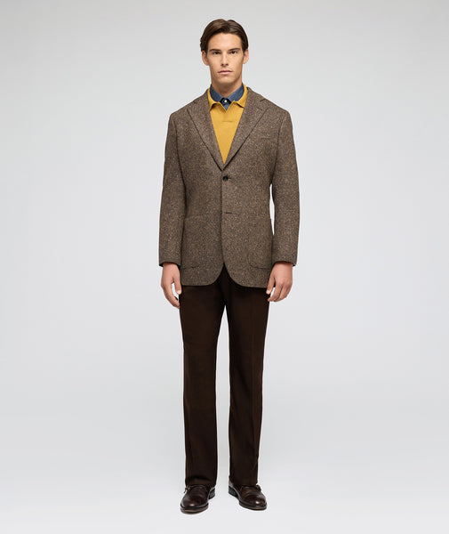 Brown knickerbocker wool jacket