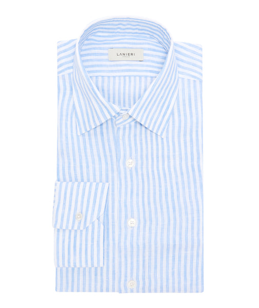 Camisa de Lino Celeste