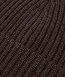 Beanie in brown cashmere