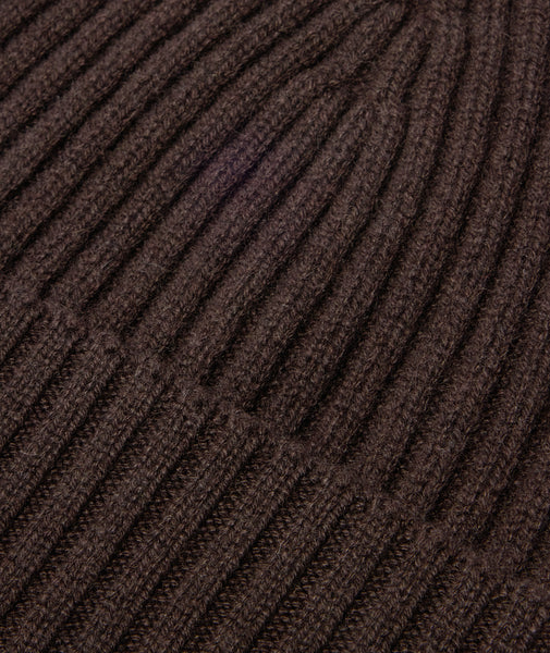 Gorro en cachemira marrón