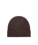 Beanie in brown cashmere
