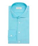 Shirt in light blue cashmere wool