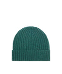 Beanie in green cashmere