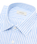 Light Blue Linen Striped Shirt