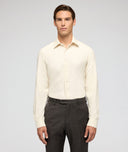 White Cotton Flannel Shirt