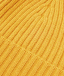 Beanie in ochre cashmere