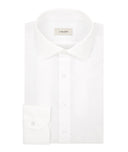 Camisa de piqué de algodón blanca
