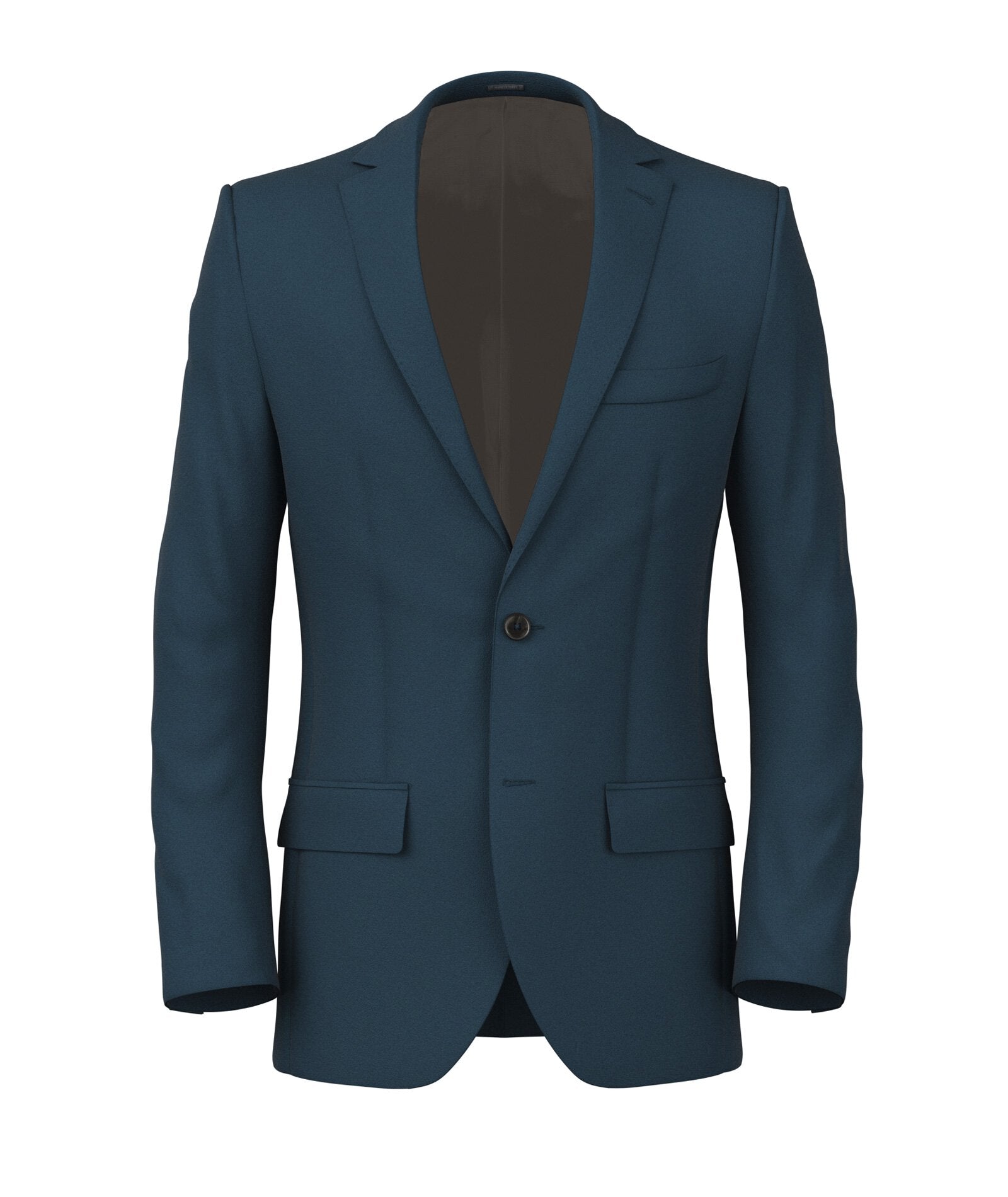 Made-to-Measure dark blue-green jacket in wool flannel – Lanieri