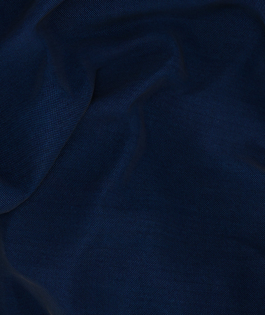 blu scuro in tela di lana s